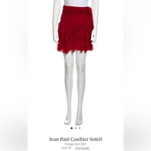 VINTAGE JEAN PAUL GAULTIER MINI SKIRT RED